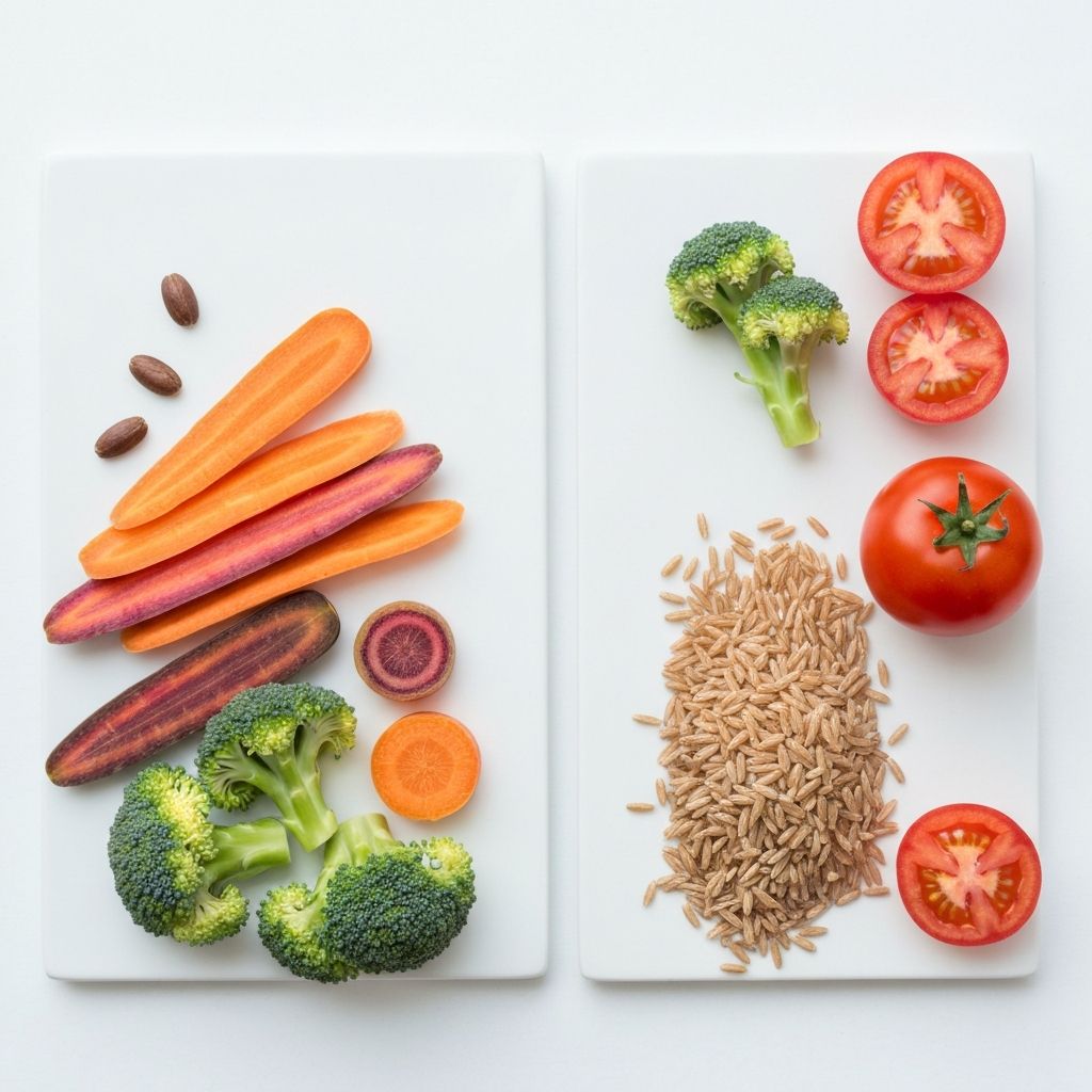 Vibrant colorful vegetables and whole foods